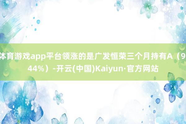 体育游戏app平台领涨的是广发恒荣三个月持有A（9.44%）-开云(中国)Kaiyun·官方网站