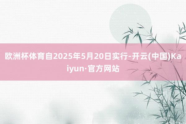 欧洲杯体育自2025年5月20日实行-开云(中国)Kaiyun·官方网站
