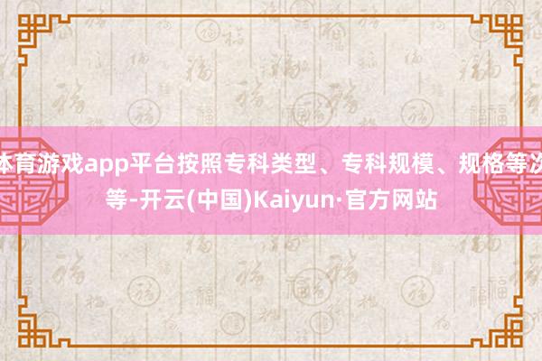 体育游戏app平台按照专科类型、专科规模、规格等次等-开云(中国)Kaiyun·官方网站