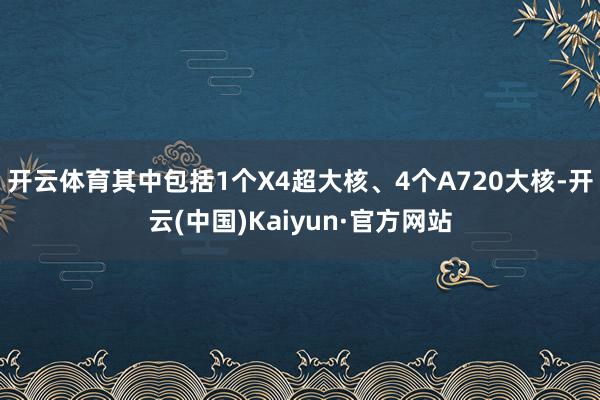 开云体育其中包括1个X4超大核、4个A720大核-开云(中国)Kaiyun·官方网站