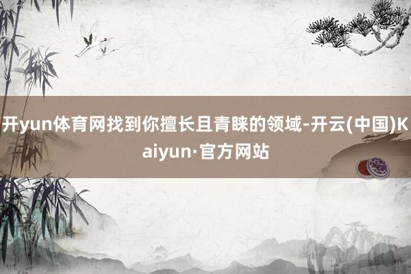 开yun体育网找到你擅长且青睐的领域-开云(中国)Kaiyun·官方网站