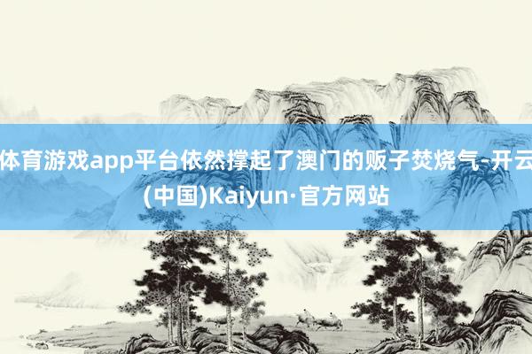 体育游戏app平台依然撑起了澳门的贩子焚烧气-开云(中国)Kaiyun·官方网站
