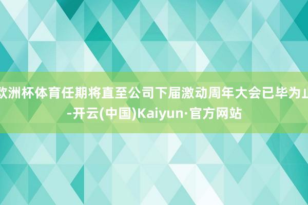 欧洲杯体育任期将直至公司下届激动周年大会已毕为止-开云(中国)Kaiyun·官方网站