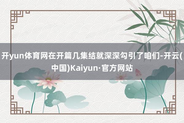 开yun体育网在开篇几集结就深深勾引了咱们-开云(中国)Kaiyun·官方网站