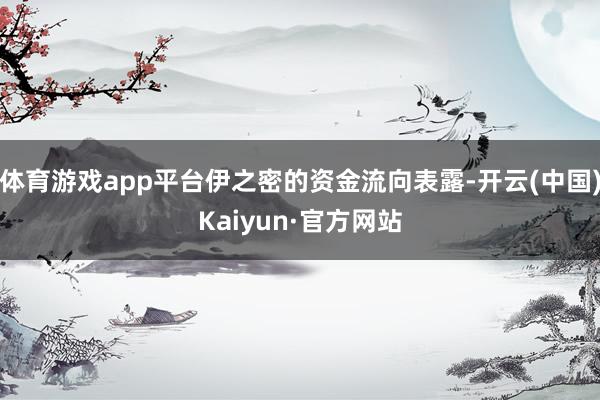 体育游戏app平台伊之密的资金流向表露-开云(中国)Kaiyun·官方网站