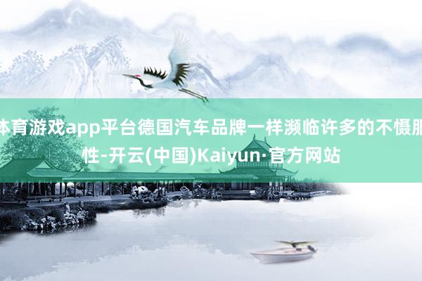 体育游戏app平台德国汽车品牌一样濒临许多的不慑服性-开云(中国)Kaiyun·官方网站
