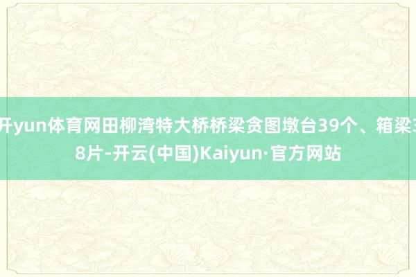 开yun体育网田柳湾特大桥桥梁贪图墩台39个、箱梁38片-开云(中国)Kaiyun·官方网站