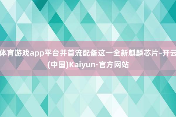 体育游戏app平台并首流配备这一全新麒麟芯片-开云(中国)Kaiyun·官方网站