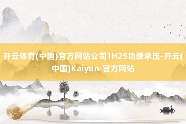 开云体育(中国)官方网站公司1H25功绩承压-开云(中国)Kaiyun·官方网站